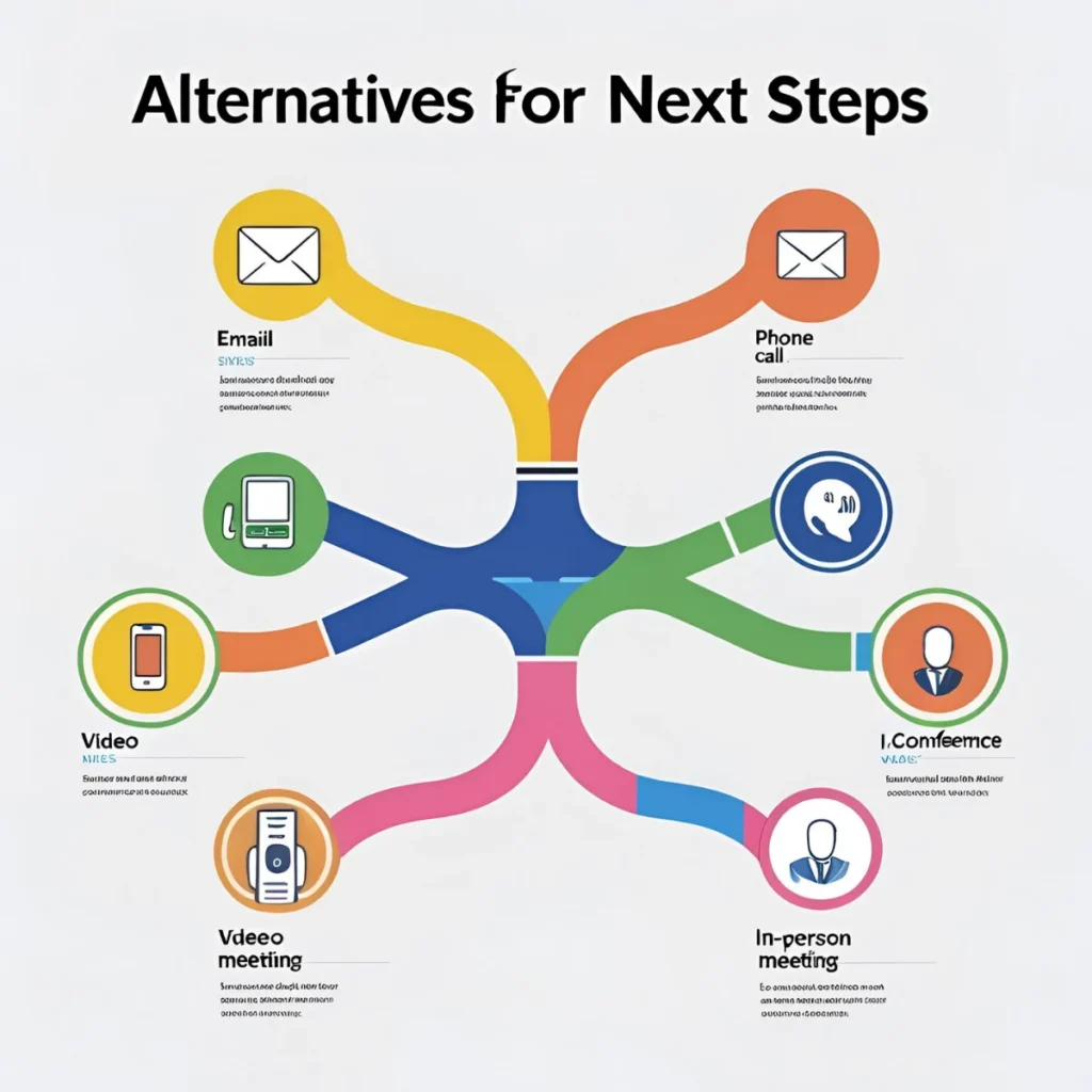 Alternatives for Next Steps in Business Communication