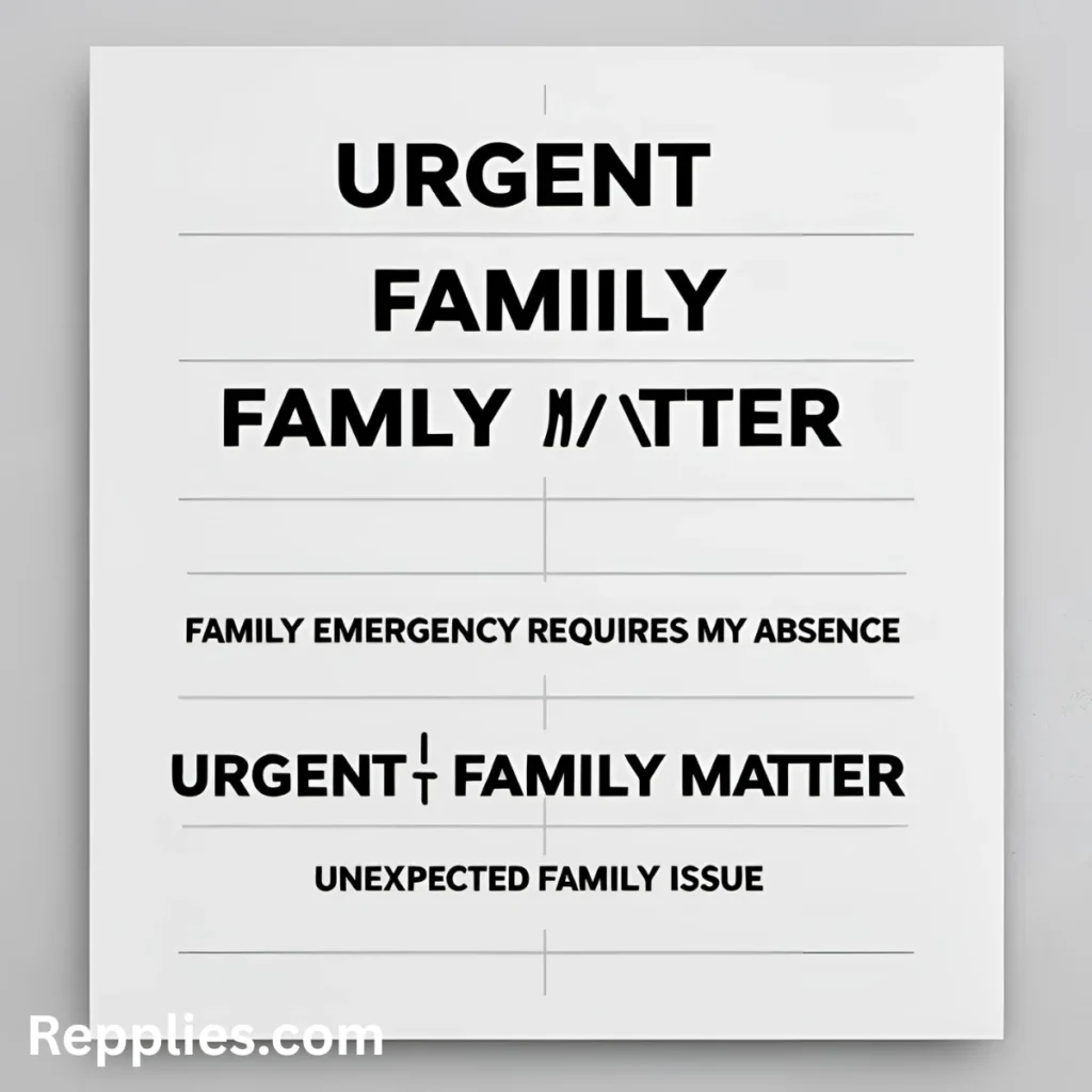 Professional Ways to Say Family Emergency