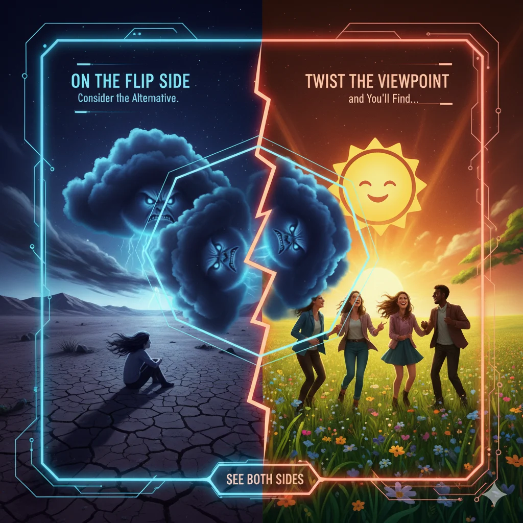 Another Way to Say On the Flip Side