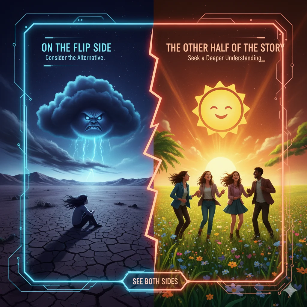 Another Way to Say On the Flip Side